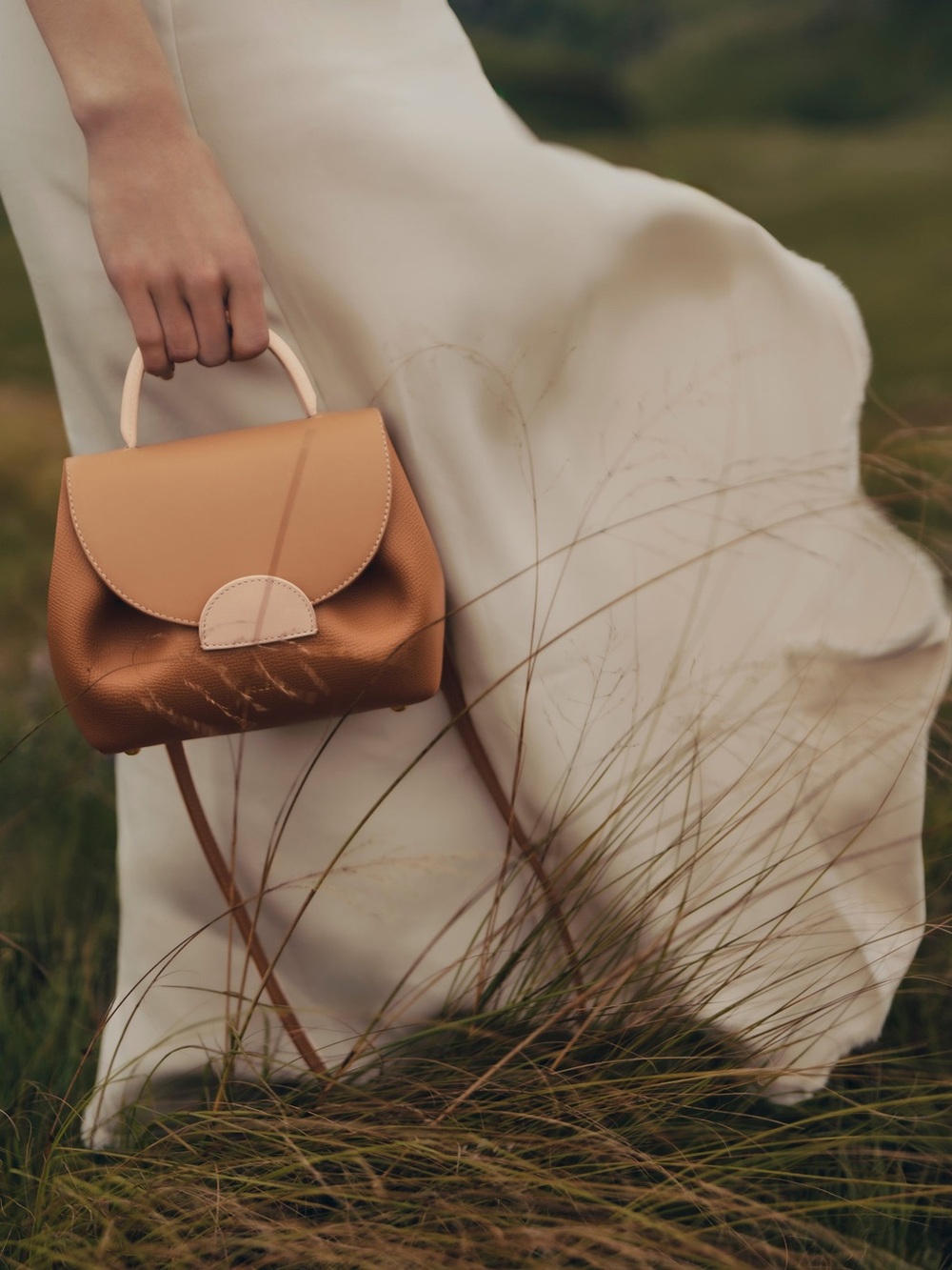 Polene número uno nano edition trio camel NIB shoulder leather bag
